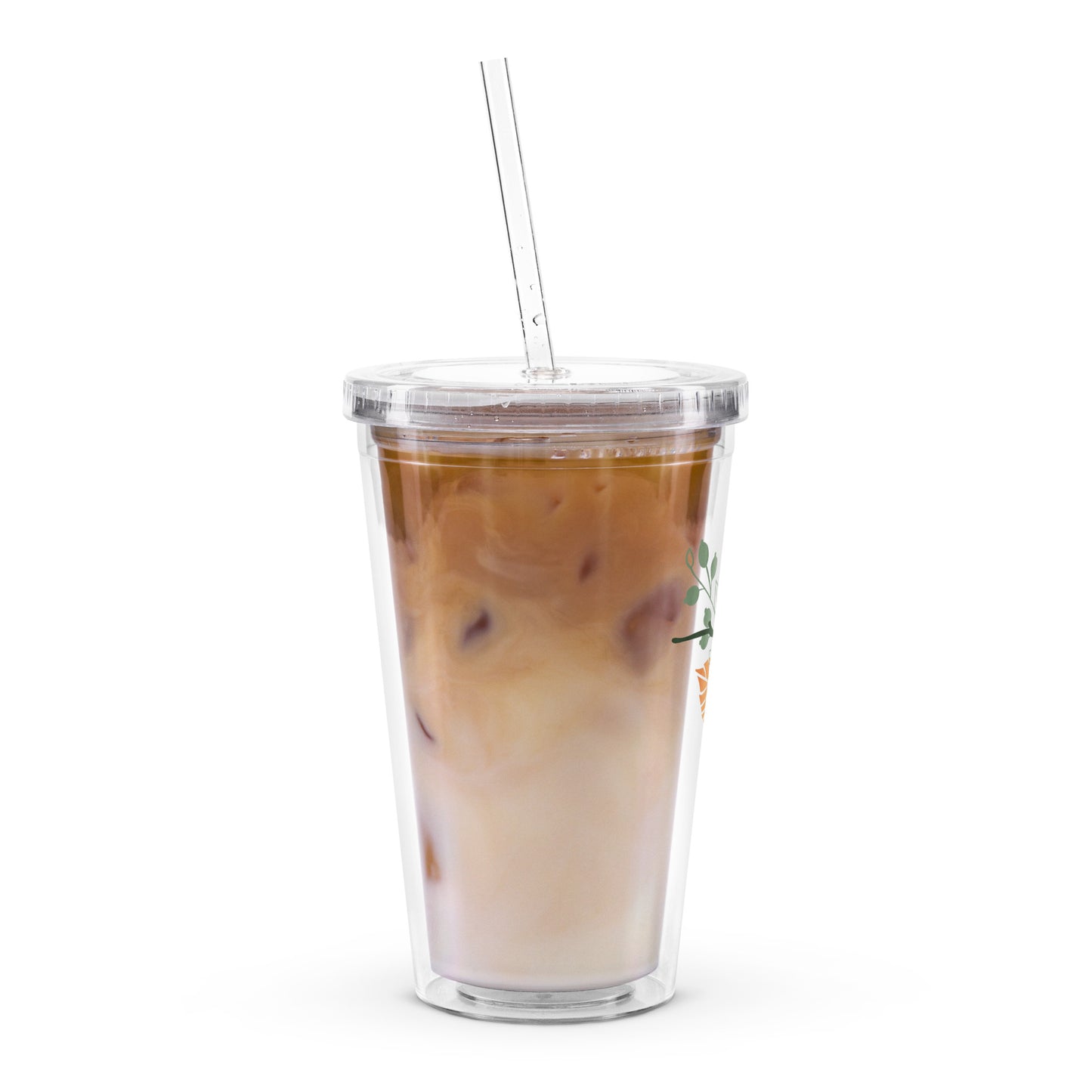 Transparent Plastic Double Wall Cup Q1